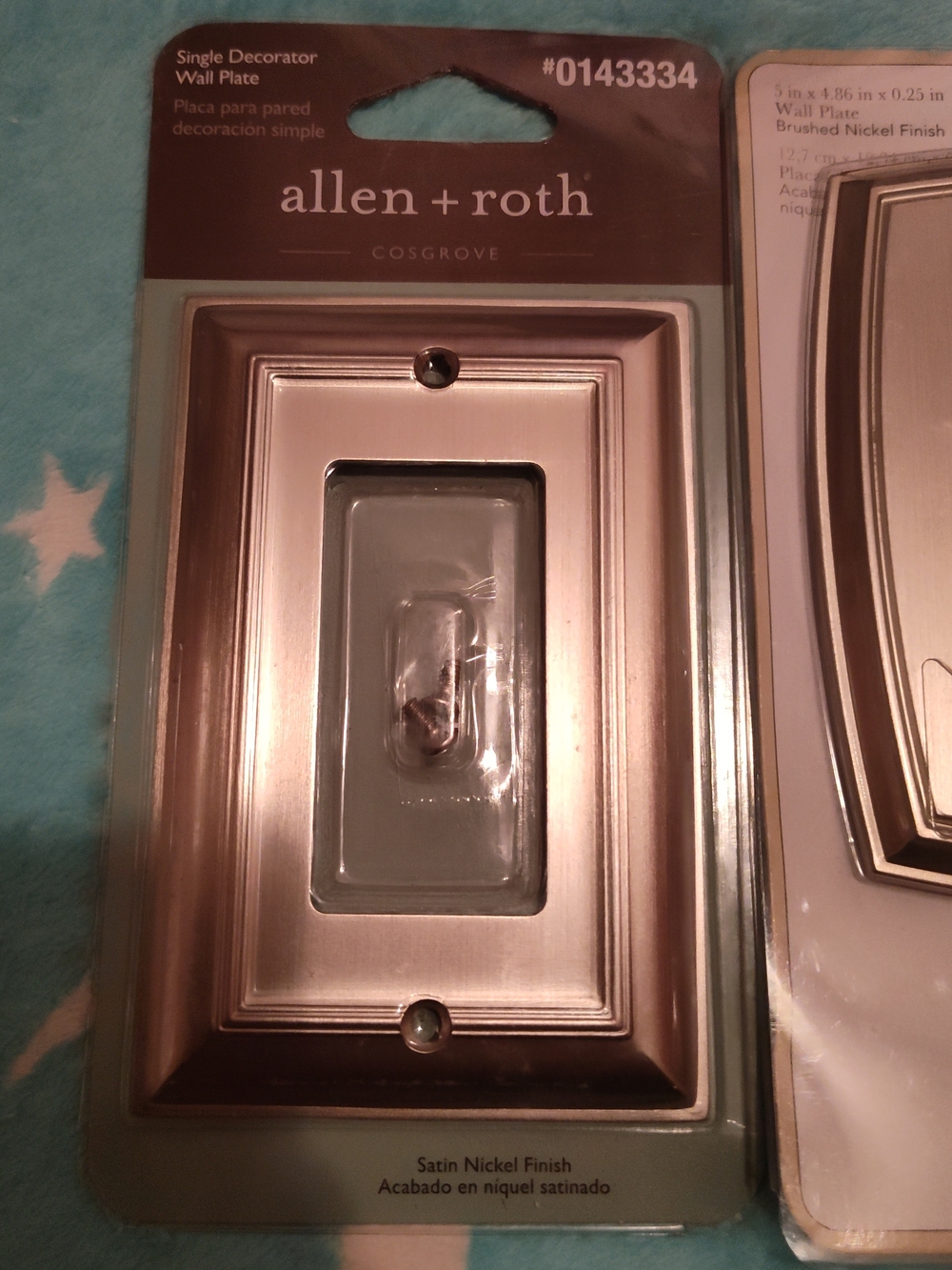 allen + roth Satin Nickel Light switch Wall Plate